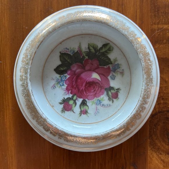 VTG Porcelain Ceramic Floral Coasters Set of 4 - Picture 4 of 6